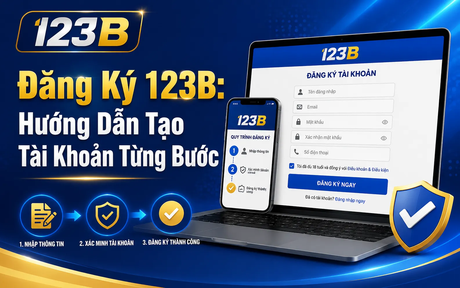 Đăng Ký 123B: Hướng Dẫn Tạo Tài Khoản Từng Bước 1 đăng ký 123b