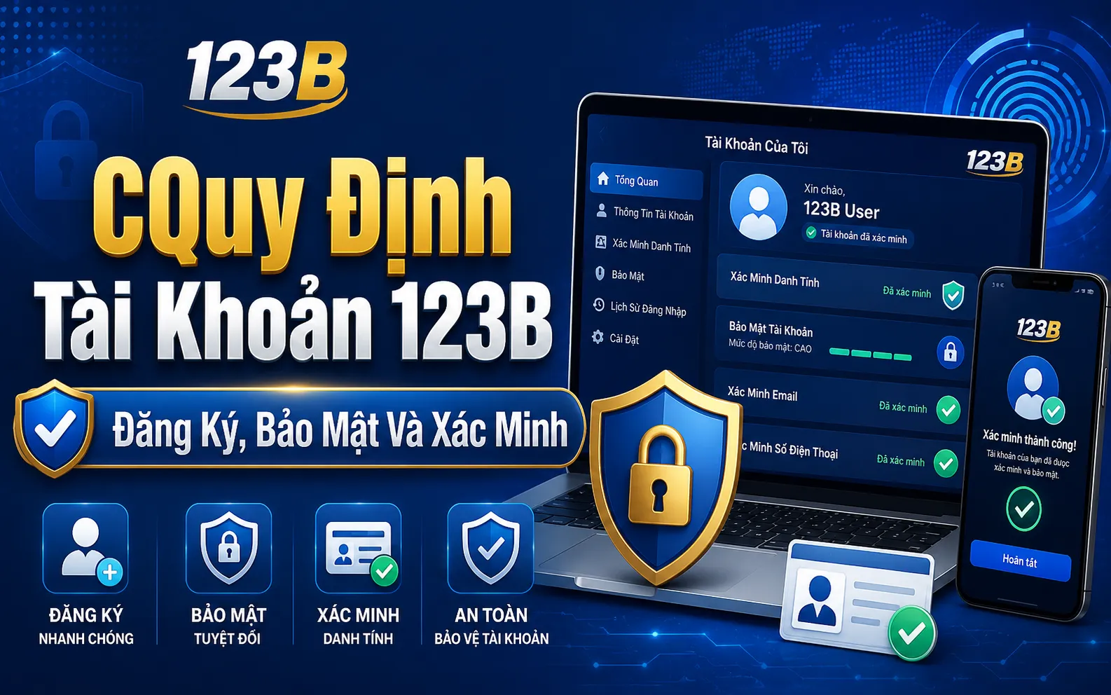 Quy Định Tài Khoản 123B – Đăng Ký, Bảo Mật Và Xác Minh 1 Điều kiện mở tài khoản 123B